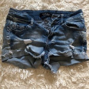 Wax jean shorts